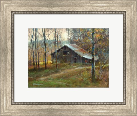 Framed Pinnacle Mountain Barn Print