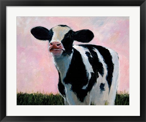 Framed Looking At You - Cow Print
