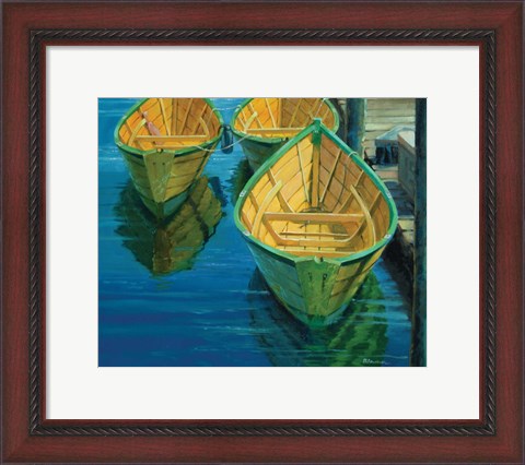 Framed Gloucester Dory Boats Print