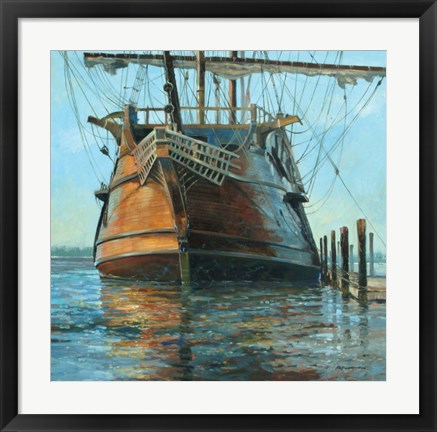 Framed El Galeon Painting Print