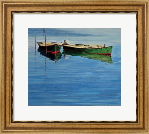 Framed Oyster Boat Twins Print