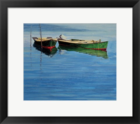 Framed Oyster Boat Twins Print