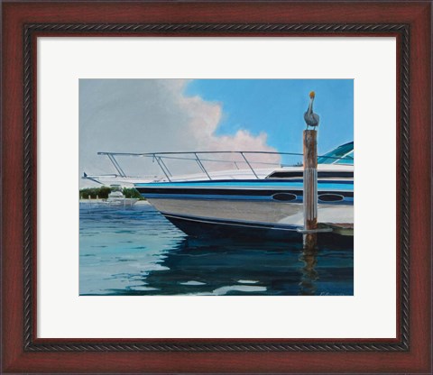 Framed Speed Boat Print