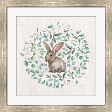 Framed Rabbit Leaves Print