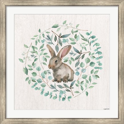 Framed Rabbit Leaves Print