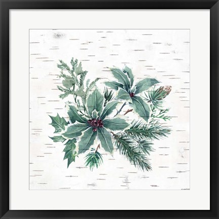 Framed Jade Floral Print