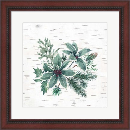 Framed Jade Floral Print