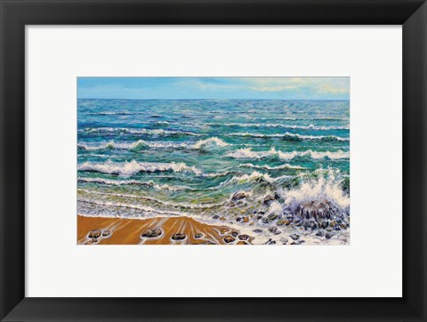 Framed Wind White Waves Print