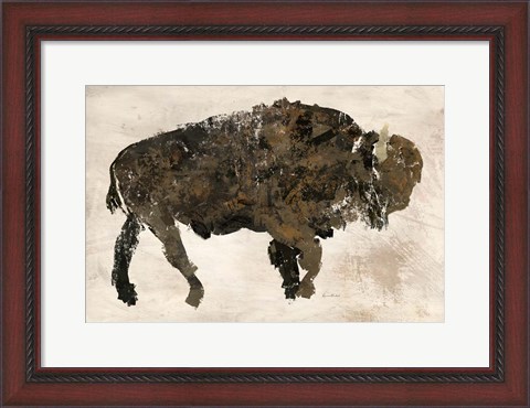 Framed Abstract Buffalo Print