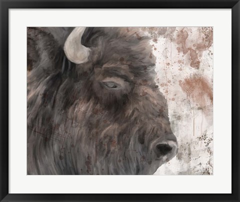 Framed Yellowstone Buffalo Print