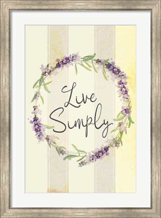 Framed Live Simply Lavender Print