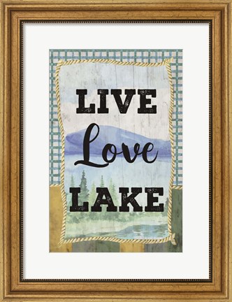 Framed Love, Love, Lake Print