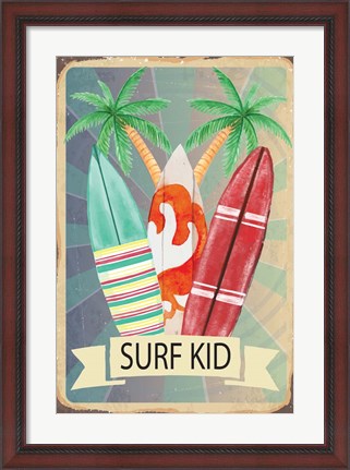 Framed Surf Kid Print