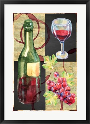 Framed Kitchen Wine Print