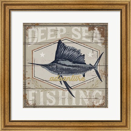 Framed Deep Sea Fishing Print