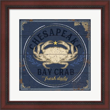 Framed Chesapeake Bay Crab Print
