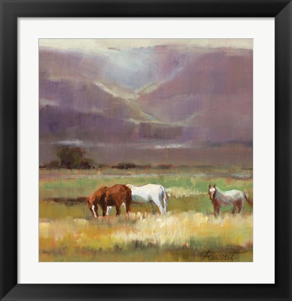 Framed Field of Horses Print