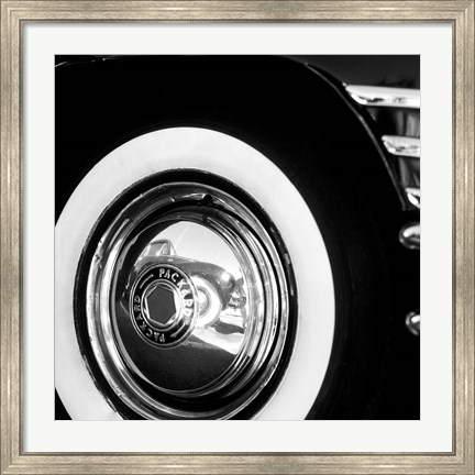 Framed Packard Front Wheel Print