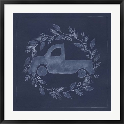 Framed Blue Truck Print