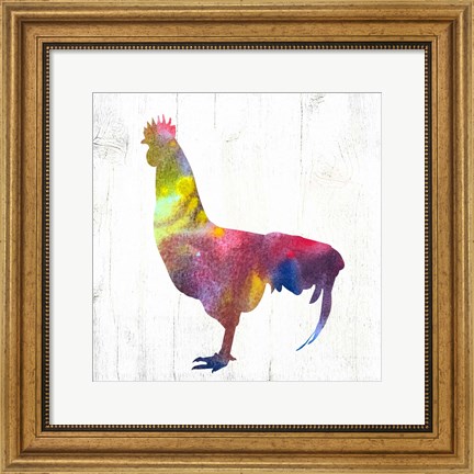 Framed Rooster II Print