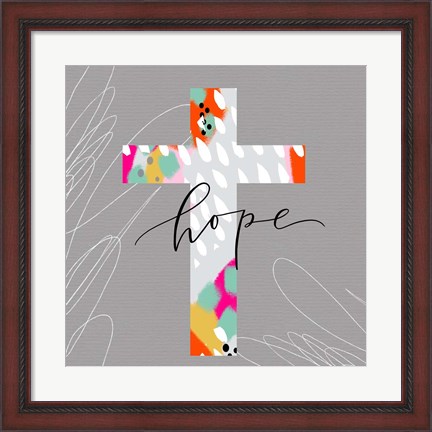 Framed Hope Cross II Print