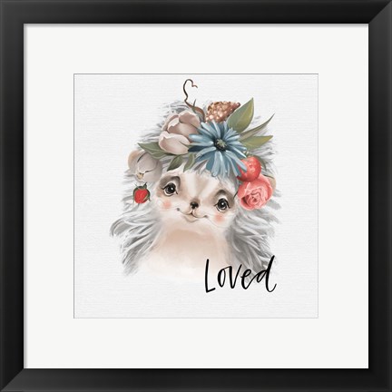 Framed Loved Hedgehog Print