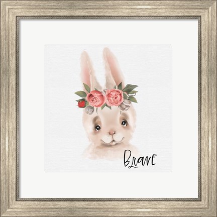 Framed Brave Rabbit Print