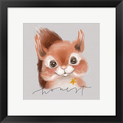 Framed Honest Squirrel Print