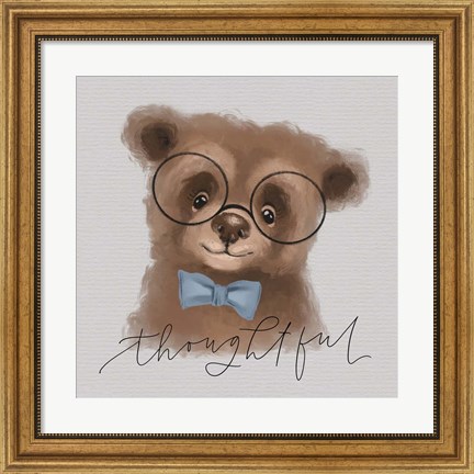 Framed Thoughtful Bear Print