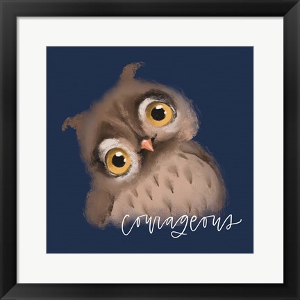 Framed Courageous Owl Print