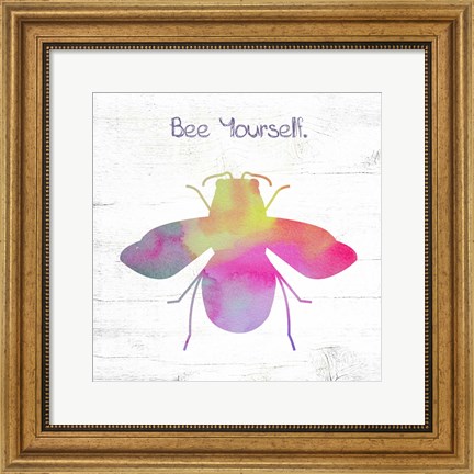 Framed Bee Yourself Print