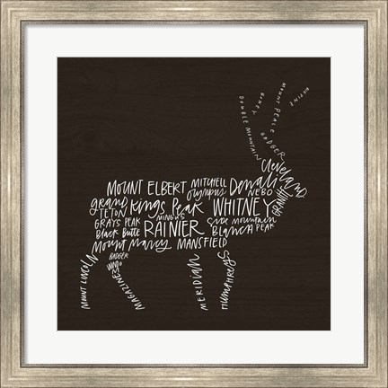 Framed Elk Lodge Print