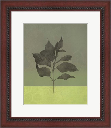 Framed Green Leaves Print
