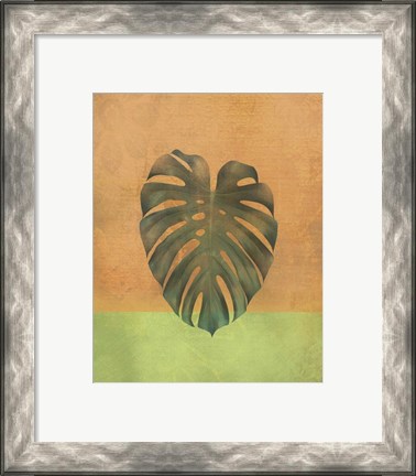 Framed Orange Leaf Print