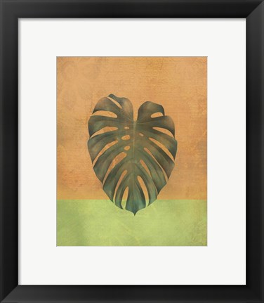 Framed Orange Leaf Print