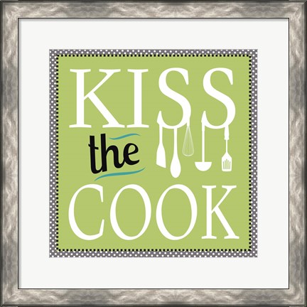 Framed Kiss the Cook Print