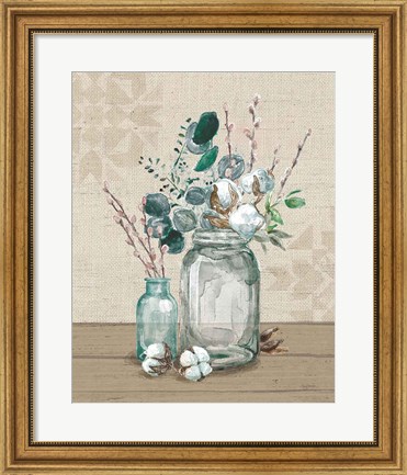 Framed Cotton Bouquet II Print