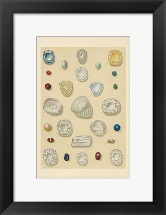 Framed Precious Stones I Print