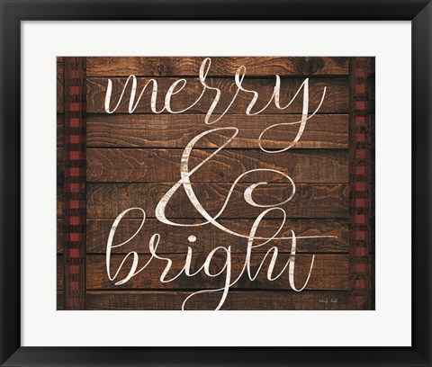 Framed Merry &amp; Bright Print