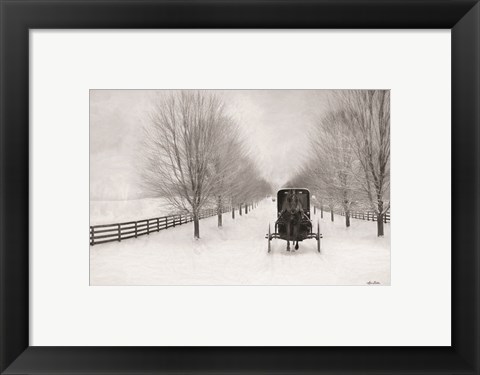 Framed Snowy Amish Lane Print