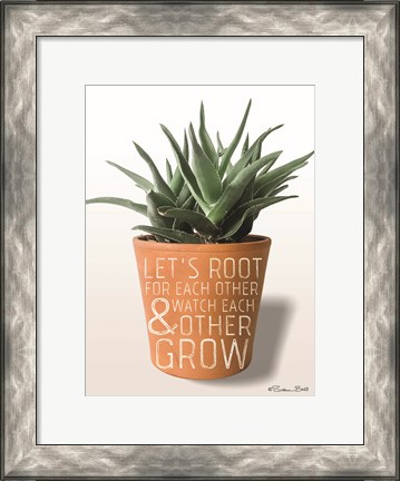 Framed Succulent Watch Each Other Grow Print