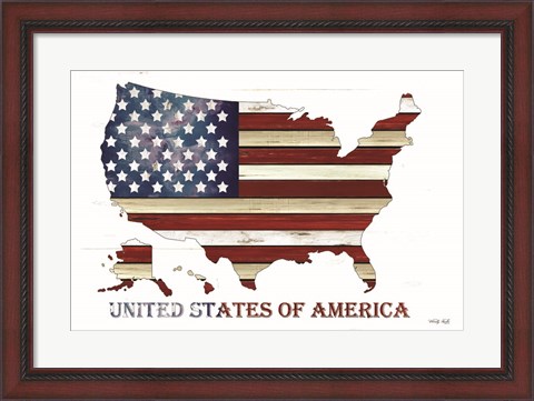 Framed United States of America Print