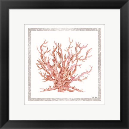 Framed Pink Coastal Coral II Print