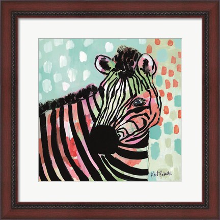 Framed Wilma the Zebra Print