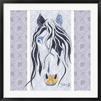 Framed Bluestar the Horse Print