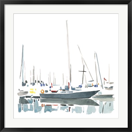 Framed Sailboat Scenery I Print