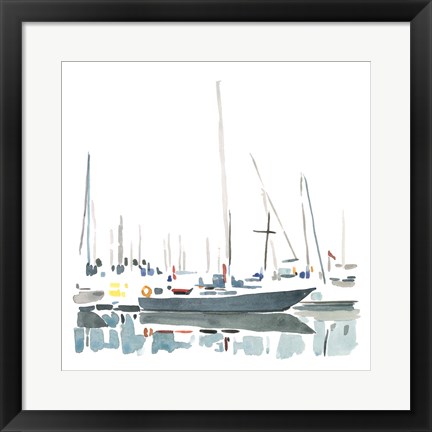 Framed Sailboat Scenery I Print