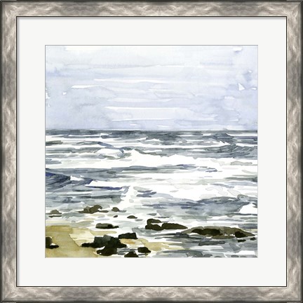 Framed Loose Seascape I Print