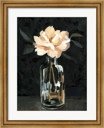 Framed Dark Rose Arrangement I Print