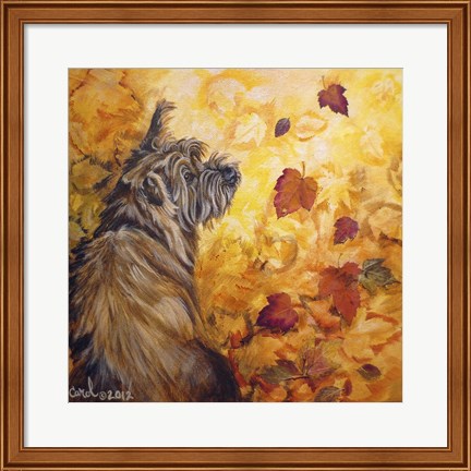 Framed Playful Pup VIII Print